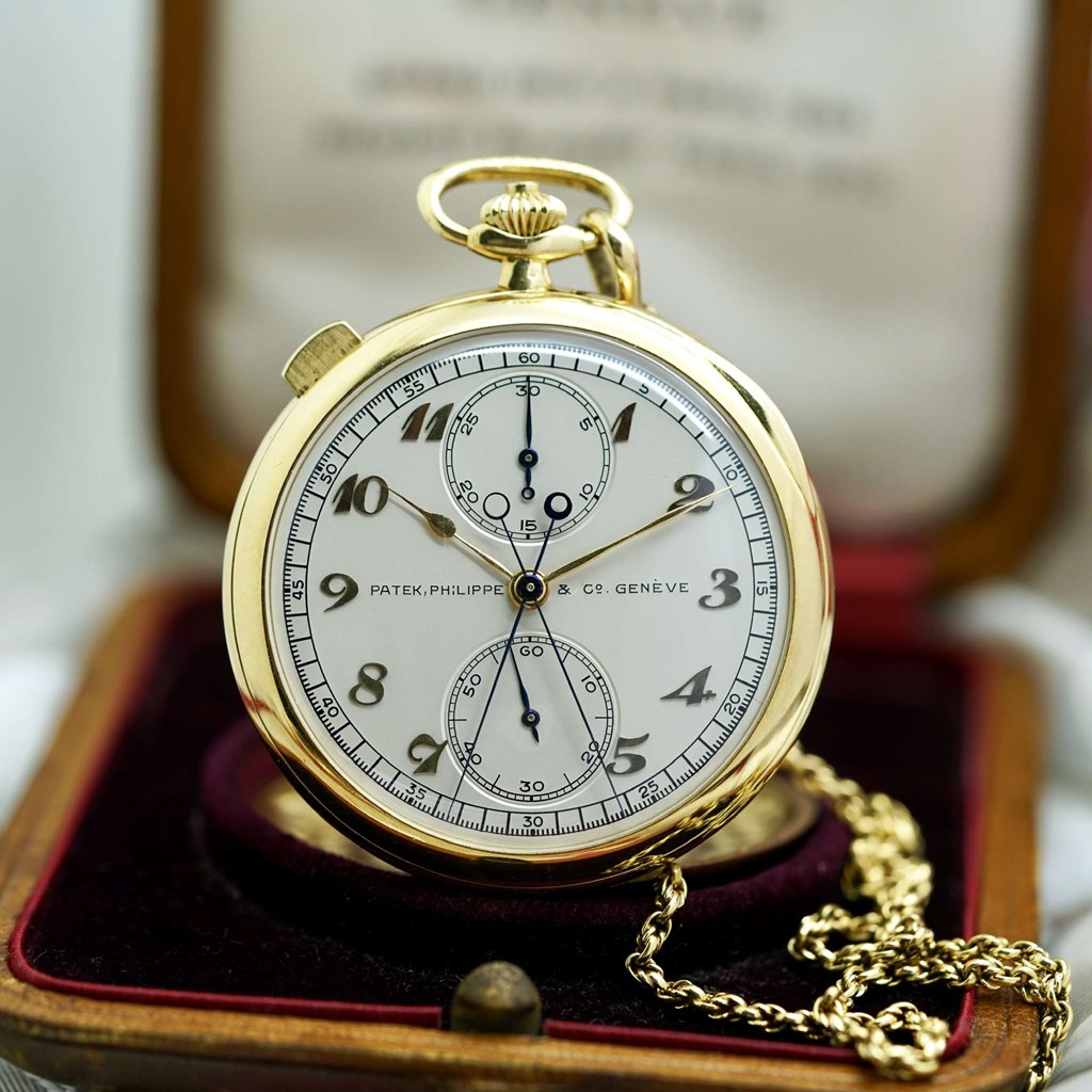 Vintage Patek Philippe Pocket Watch Split-Seconds 759
