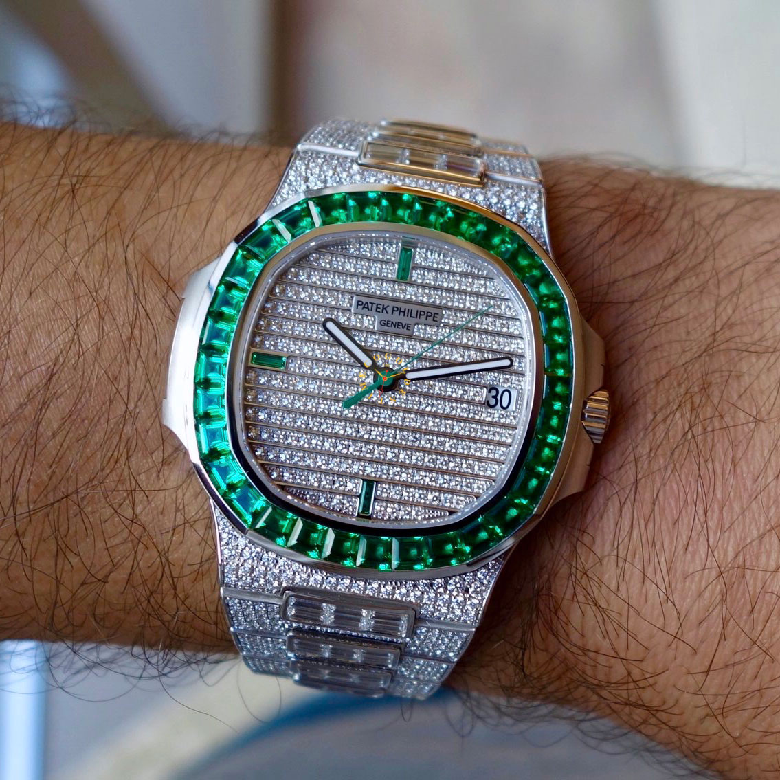 The rarest and possibly unique Luxury Patek Philippe Nautilus Emerald